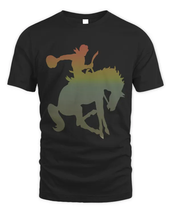 Horse Pet Vintage retro cowboy ride a horse