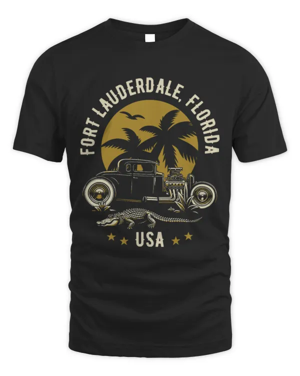 Animal Alligator Fort Lauderdale Florida Sunset Hotrod Alligator Design