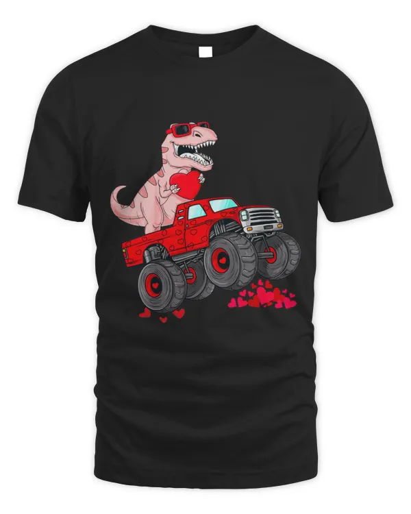 Animal Dinosaur Ridding Truck I Steal Hearts Valentines Day Boys