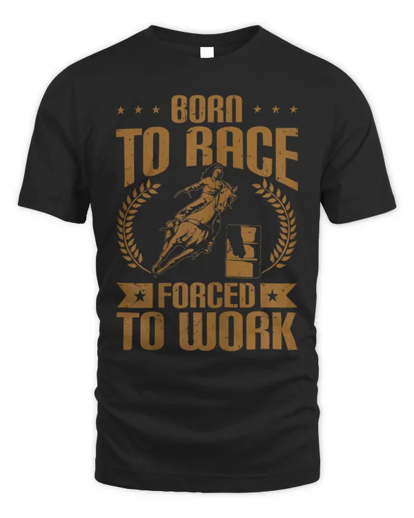 Horse Pet Womens Born To Race Horse Riding Rodeo Barrel Racing