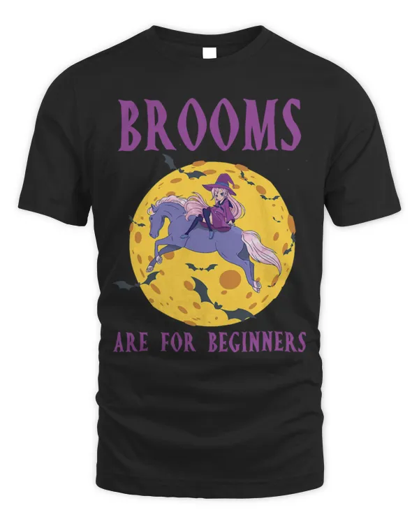 Horse Pet Womens Brooms Are For Beginners Horse Witch Funny