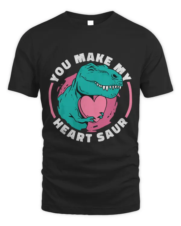Animal Dinosaur You Make My Heart Saur Valentines Day