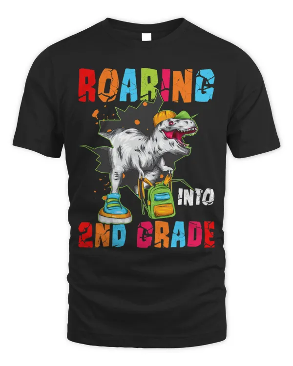 Animal Dinosaur Roaring Into 2nd Grade Dinosaur Back to School Boys Girls 1