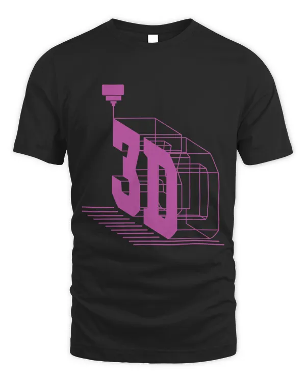 3D Printing Gift Funny 3D Print CNC CAD CAM Fan Art T-Shirt
