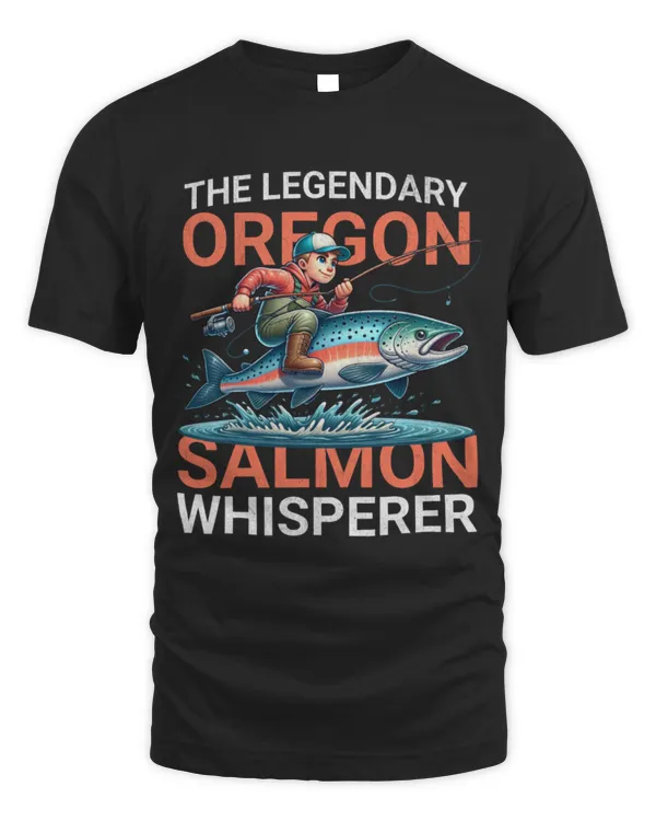 Funny Fisher Young oregon fisherboy learning to fishing salmon