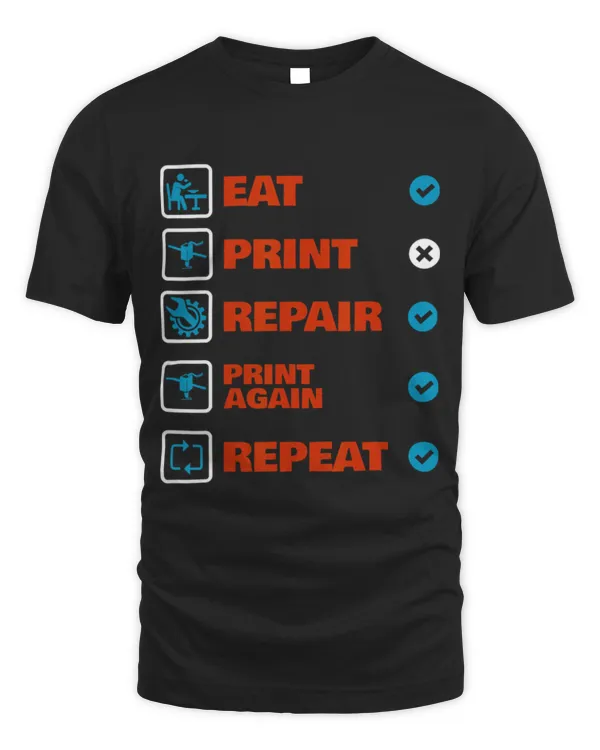 3D Printing Printer Nerd Geek Funny 3D Printer Print Humor T-Shirt (1)