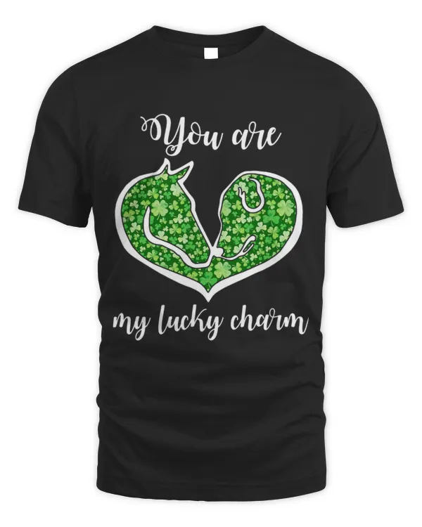 Horse Pet You Are My Lucky Charm Horse and Dog Lover Shamrocks Heart