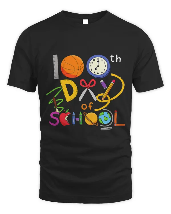 Loving 100 Days of School Cute Heart Happy T-Shirt (1)