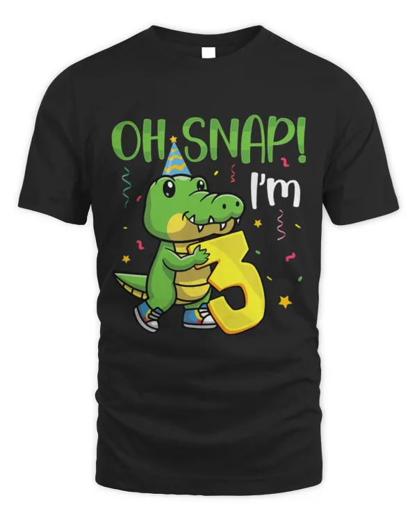 Animal Alligator Oh Snap Im 3 Crocodile 3rd Birthday Alligator 2