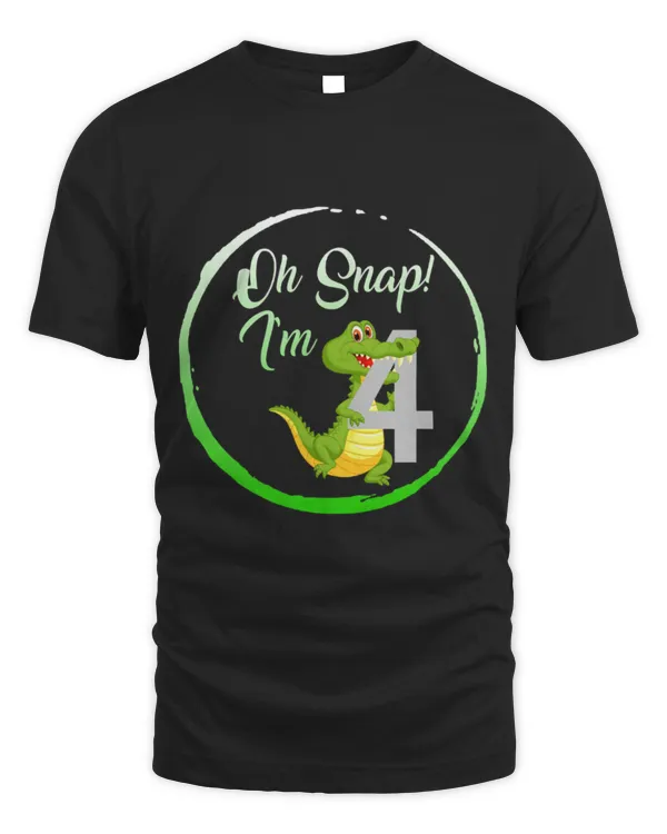 Animal Alligator Oh Snap Im 4 Alligator 4th Crocodile Party Birthday Zoo Ani