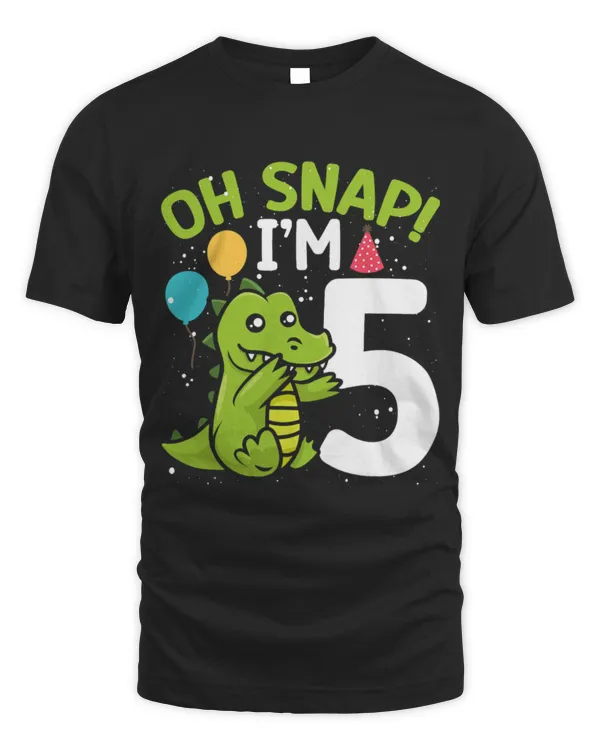 Animal Alligator Oh Snap Im 5 Alligator Birthday