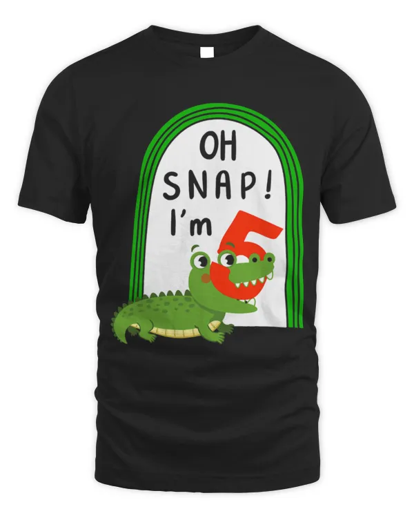 Animal Alligator Oh Snap Im five Alligator 5th Crocodile Party Zoo Animal Bi