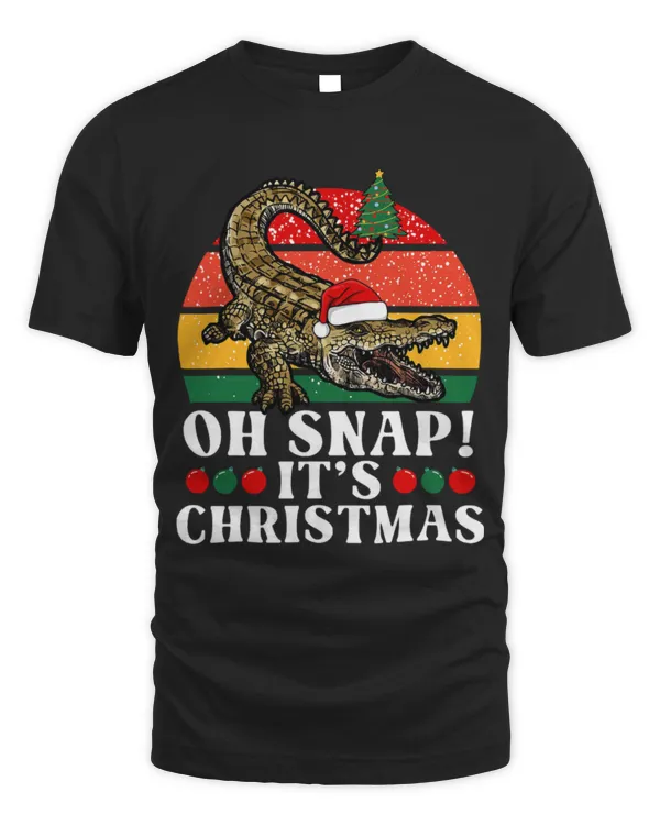 Animal Alligator Oh Snap It s Christmas Alligator Gator Pun Kids Adults