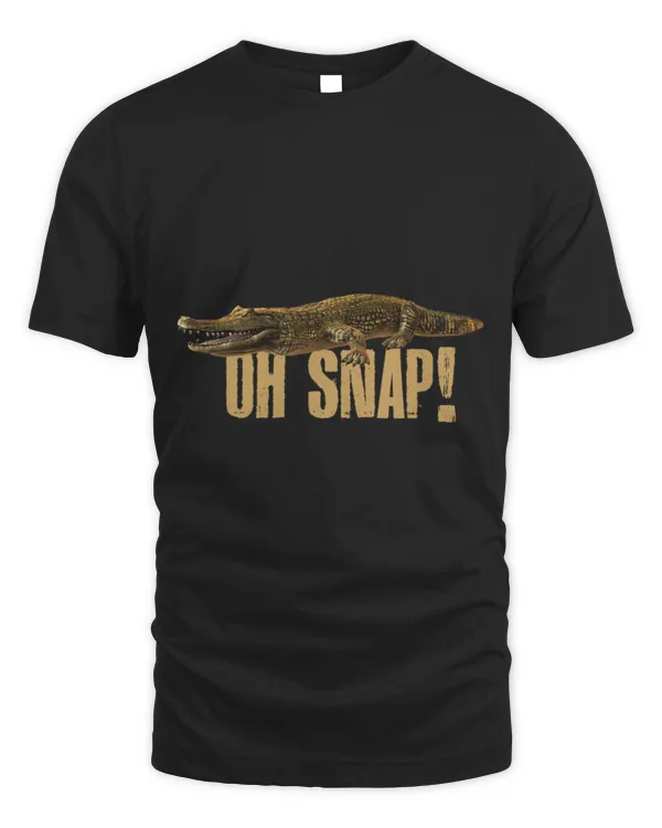 Animal Alligator Oh Snap Realistic Green Alligator Distressed Gator Graphic