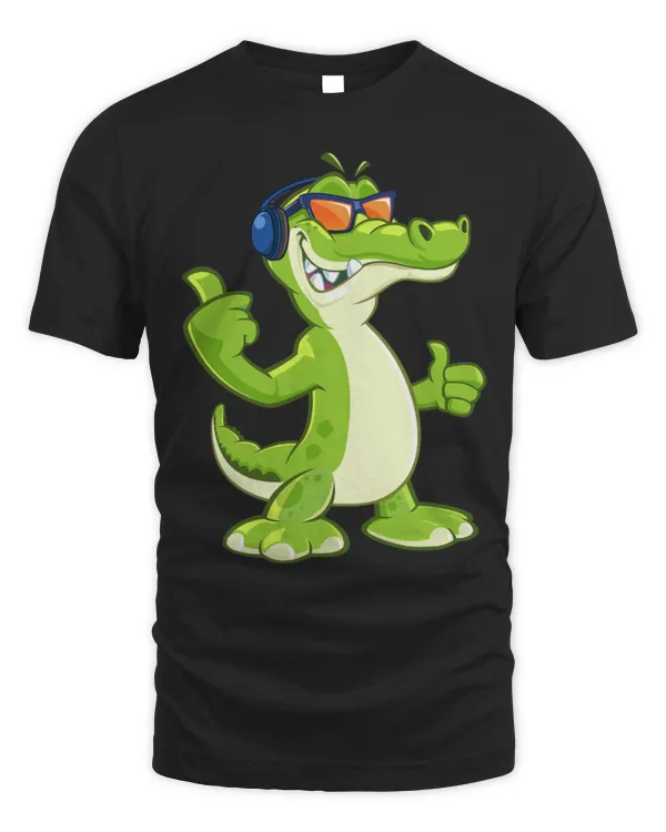 Animal Alligator Okay Headphones Music Alligator Reptile Zoo Animal Crocodile
