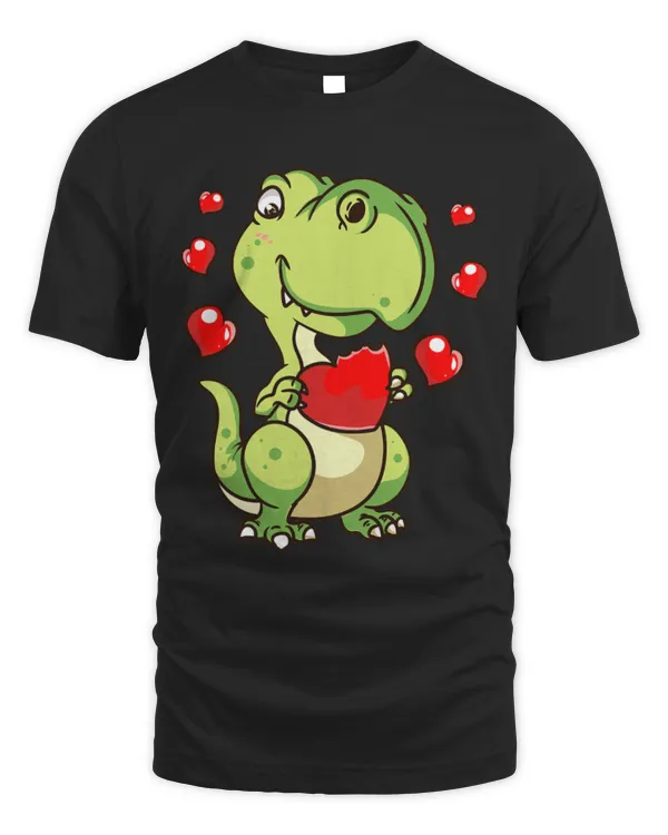 Animal Dinosaur Valentine T Rex Chomping On A Heart Valentines Day