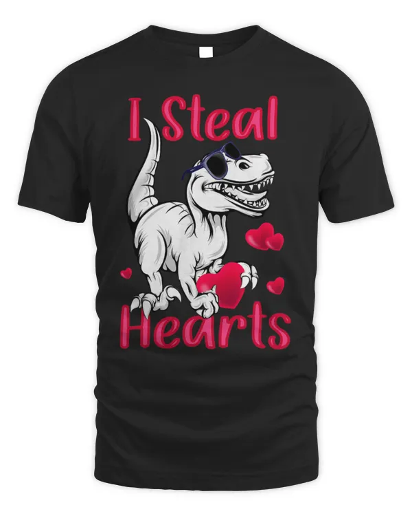 Animal Dinosaur Valentines Day Boys Funny Cute Dinosaur T Rex Lover Hearts