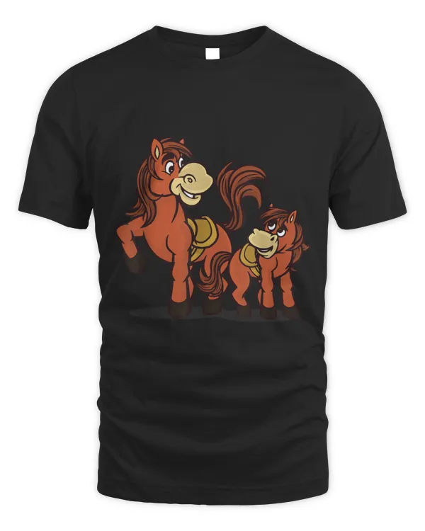 Horse Pet Zoo Animals Mother Child Horse