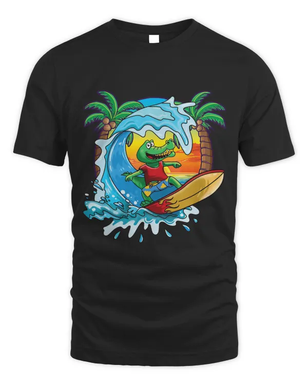 Animal Alligator Surfing Crocodile Sommer and Ocean
