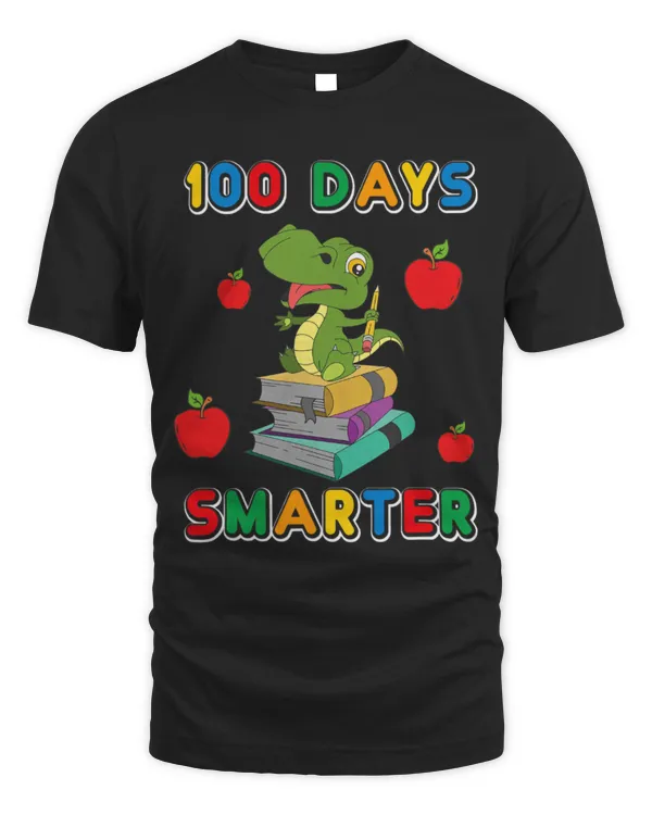 Animal Dinosaur Teacher 100 Days Smarter Student Cute T Rex 100th Day Of School