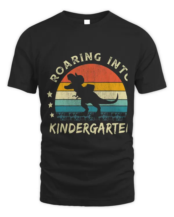 Animal Dinosaur Roaring Into Kindergarten Dinosaur T Rex Back to School Boys 2 0
