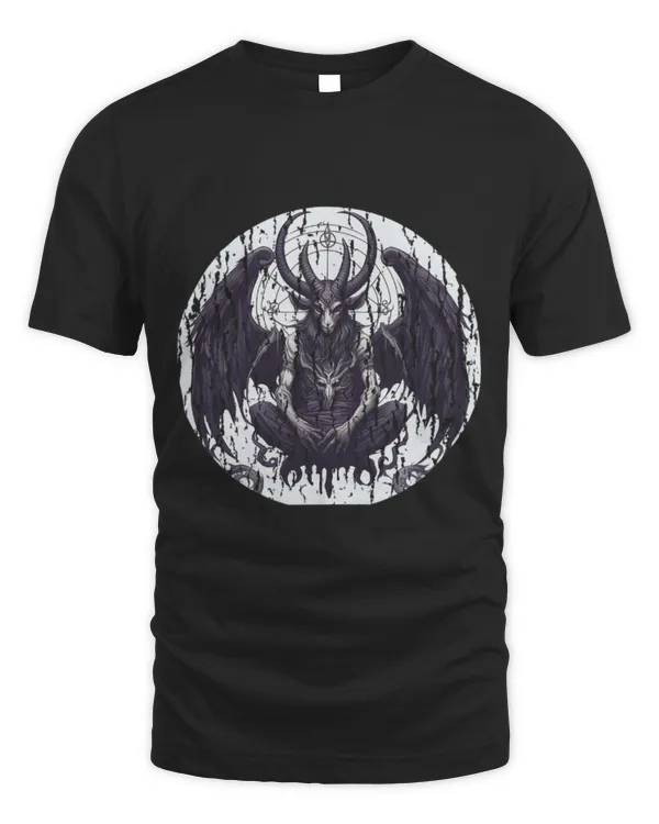 Animal Goat Baphomet Black Cult Satanist Outfit Goat Pentagram Souvenir