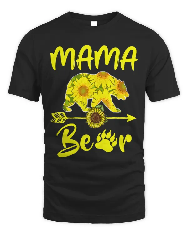 Mama Bear Sunflower Gift Funny Mothers Day Mom And Aunt Gift