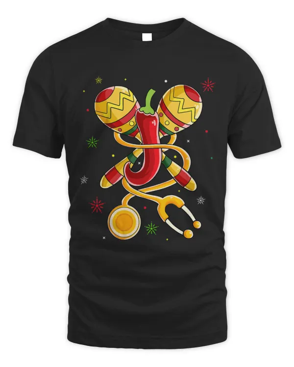 Nurse Cinco De Mayo Mexican Stethoscope Tacos Lover Gift T-Shirt
