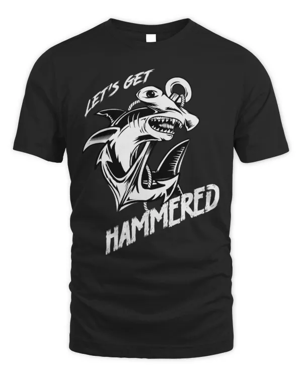 Shark Pet Let s Get Hammered Shark fishing fathers day mens