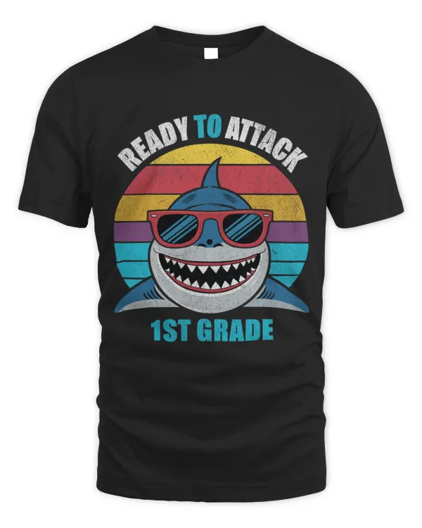Shark Pet Ready To Attack 1st Grade Kids First Day Of School