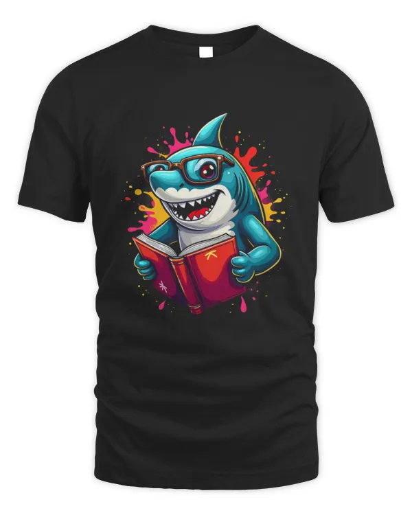 Shark Pet Reads Book Reading Library Book Bookworm 1