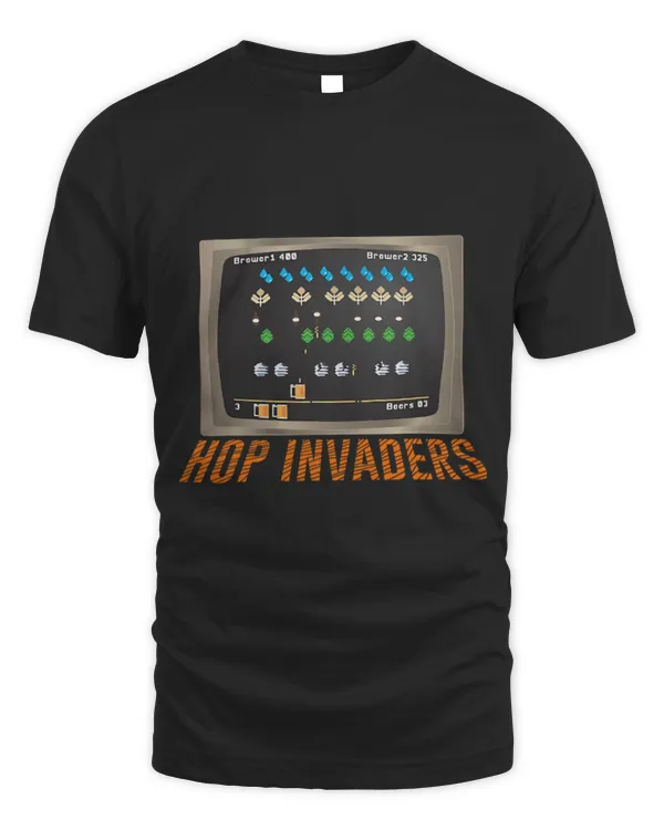 Drinker Beer Fun Beer Brewer IPA Video Games Lover Hop Invaders