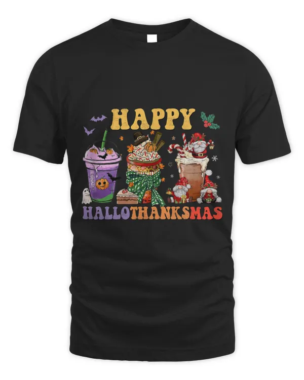 Drinker Coffee halloween thanksgiving christmas happy hallothanksmas