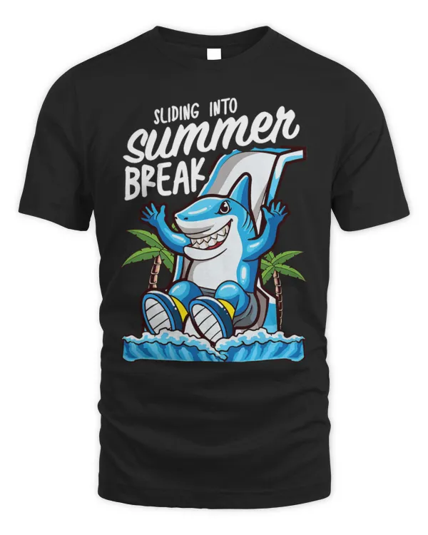 Shark Pet Summer Break Shark Waterpark Cute Water Slide Pool Party Boy