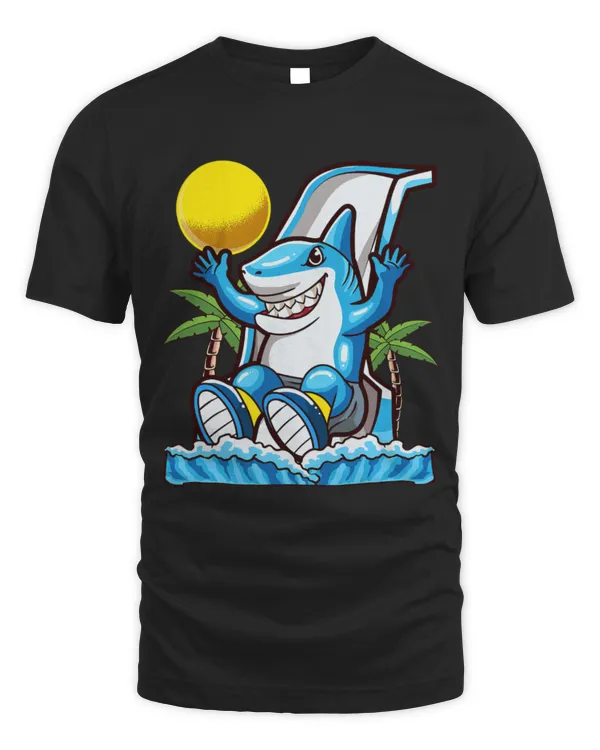 Shark Pet Summer Break Shark Waterpark Cute Water Slide Pool Party Boy 3