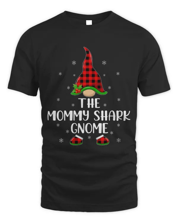 Shark Pet Red Buffalo Plaid Matching The Mommy Shark Gnome Christmas