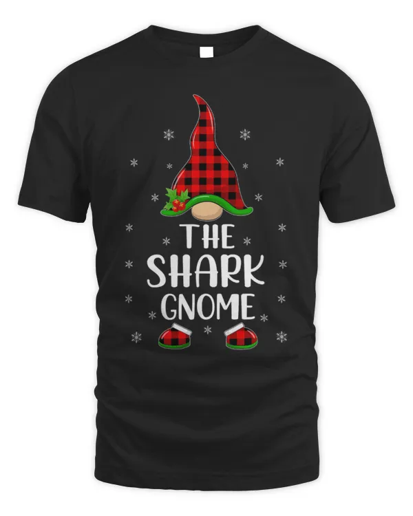Shark Pet Red Buffalo Plaid Matching The Shark Gnome Christmas