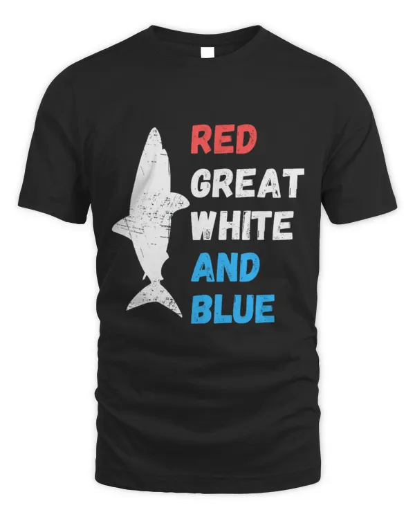 Shark Pet Red White And Blue Great White Shark Patriotic 4th of July