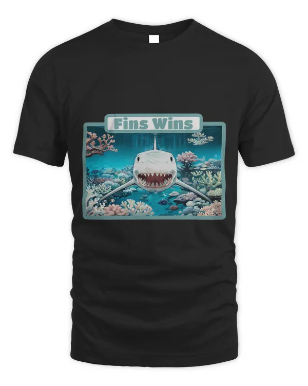 Shark Pet Reef Ocean Tropical Summer Theme Design Fins Wins
