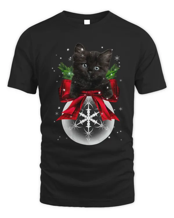 Christmas Black Kitten