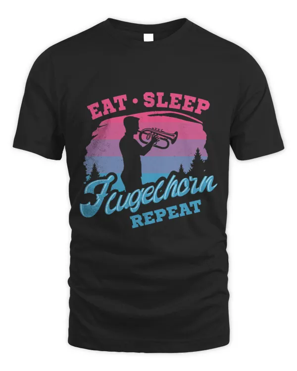 flugelhorn musician eat sleep repeat retro aesthetic art