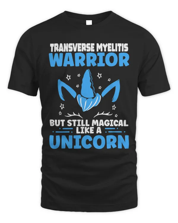 Transverse Myelitis Awareness Blue Magical Unicorn T-Shirt