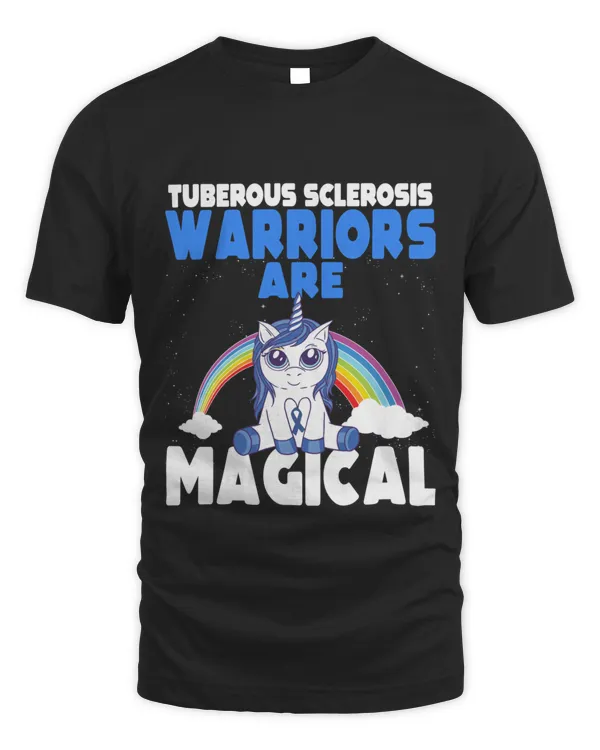 Tuberous Sclerosis Awareness Blue Ribbon Unicorn T-Shirt