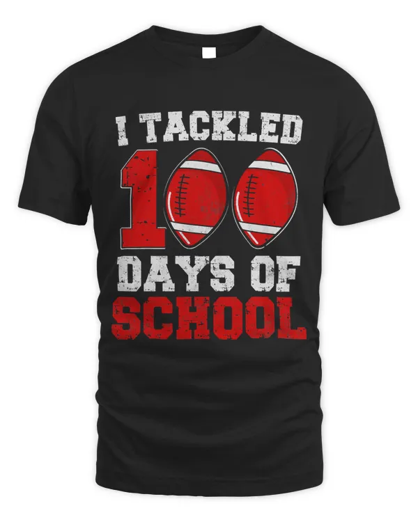 100 Day of School Football Teacher Kids Boys Novelty