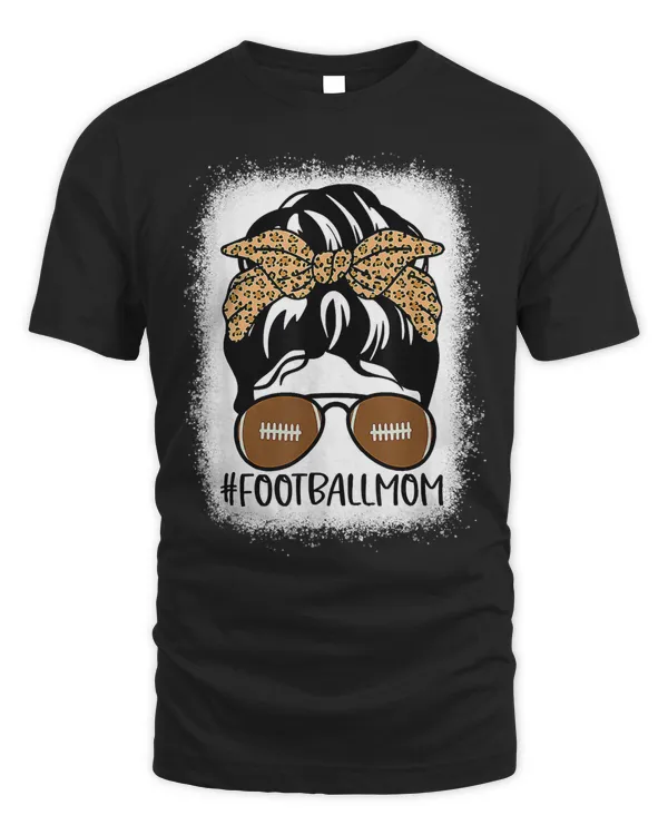 Bleached Football Mom Life With Leopard mothers day gift