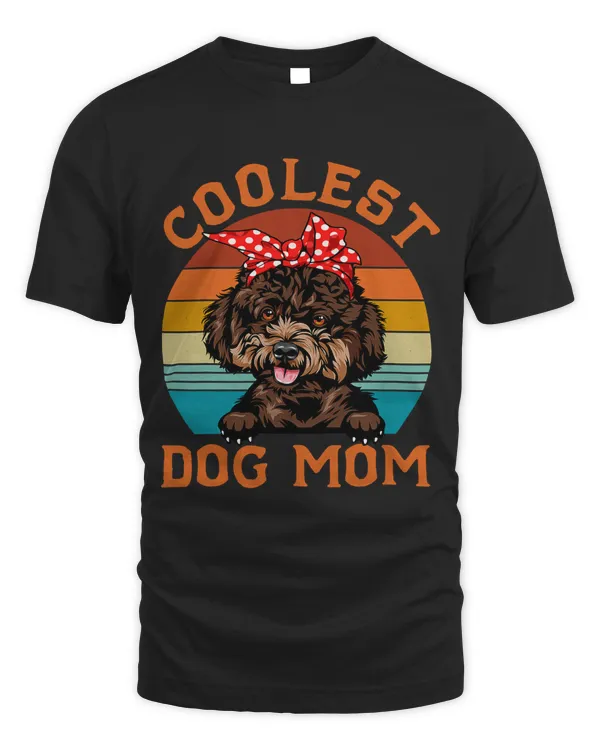 Coolest Poodle Mom With Bandana Headband Mothers Day