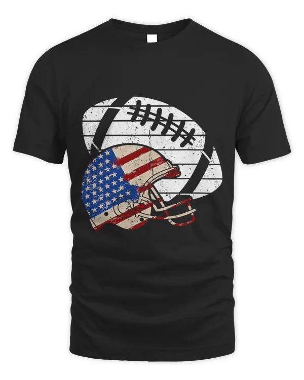 American football helmet vintage retro football player
