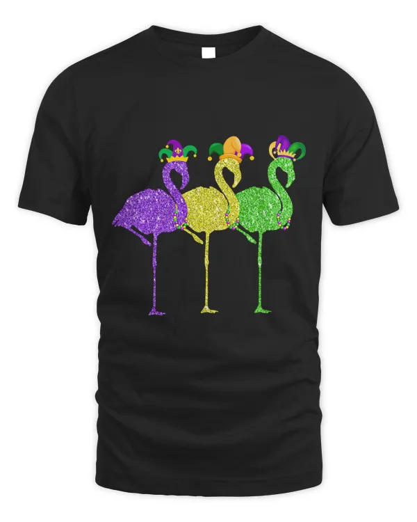 Beads and Blings Vintage Flamingo Mardi Gras