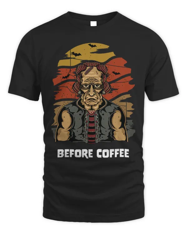 Drinker Coffee Halloween Frank Before Coffee Humor