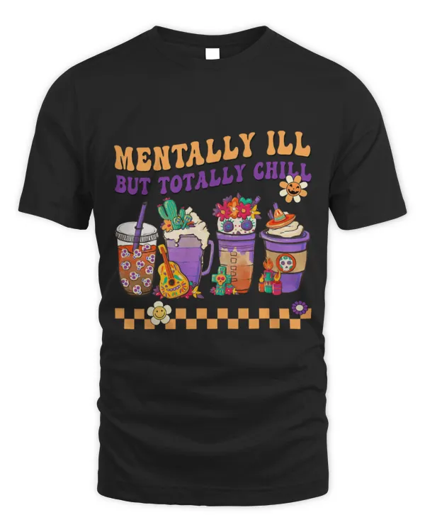 Drinker Coffee mentally ill but totally chill horror coffee movie halloween 2